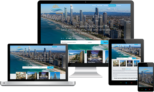 Tourism Gold Coast displayed beautifully on multiple devices